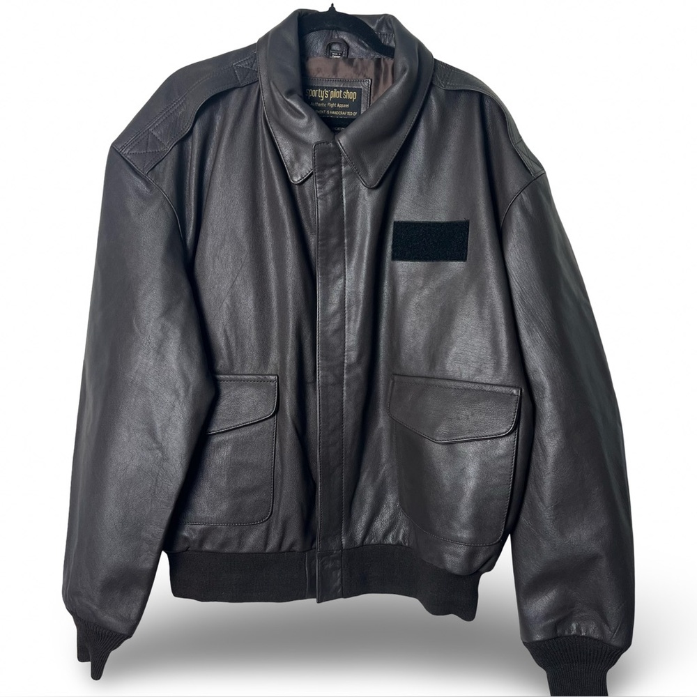 Sporty’s Pilot Shop – Men’s Type A-2 Goatskin Leather Flight Jacket Brown Sz. XL